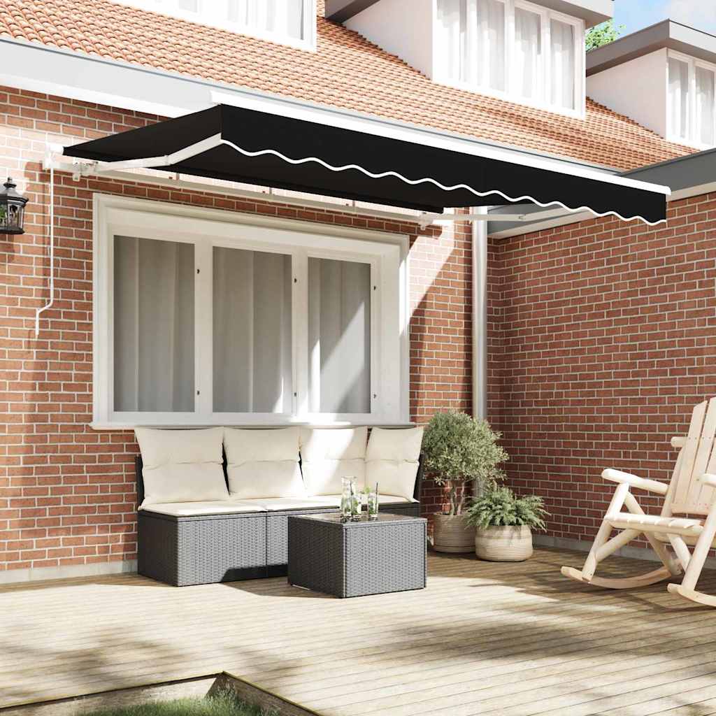 Markisenersatzstoff Schwarz 280 x 245 cm Polyester