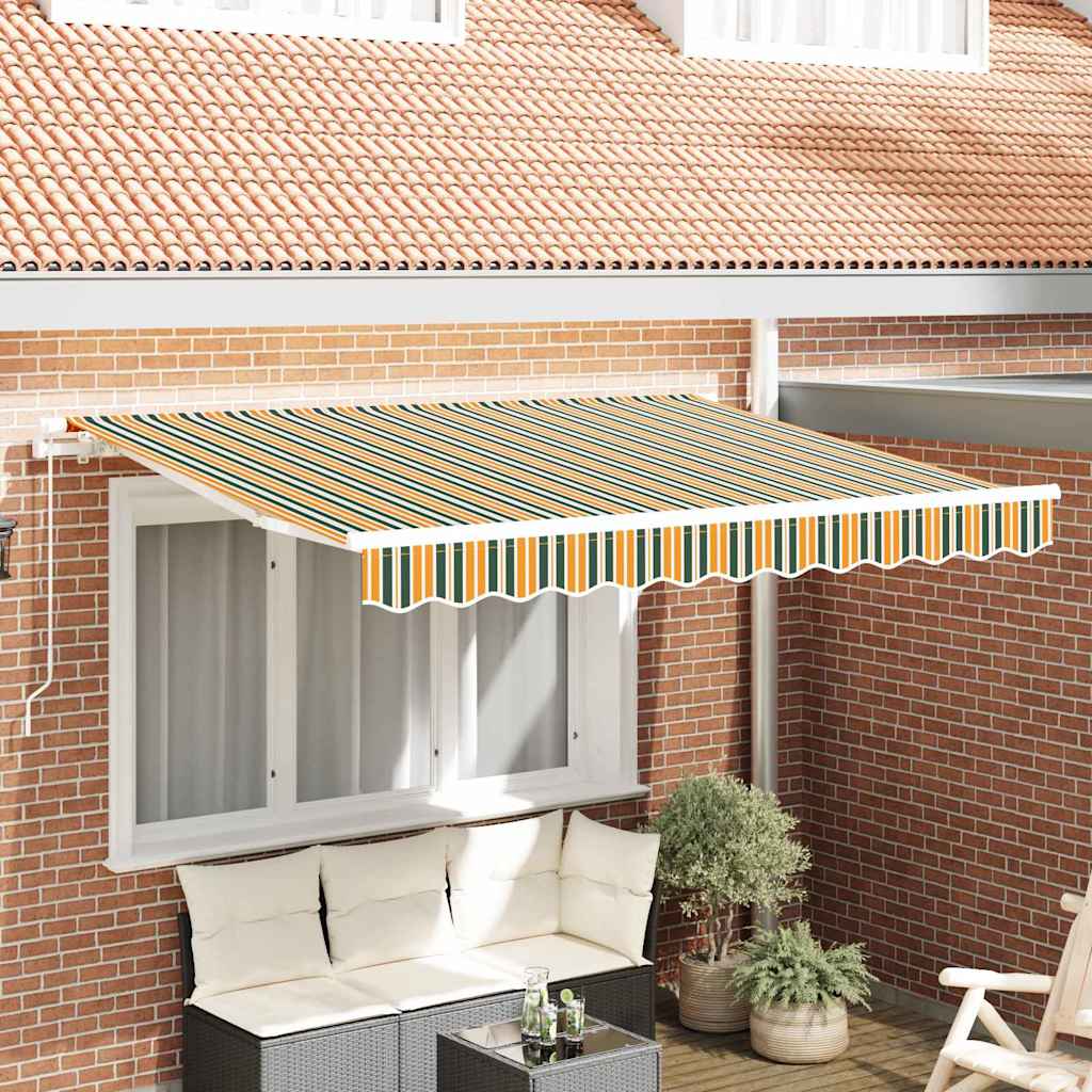 Markisenersatzstoff Grün und Gelb 280 x 245 cm Polyester