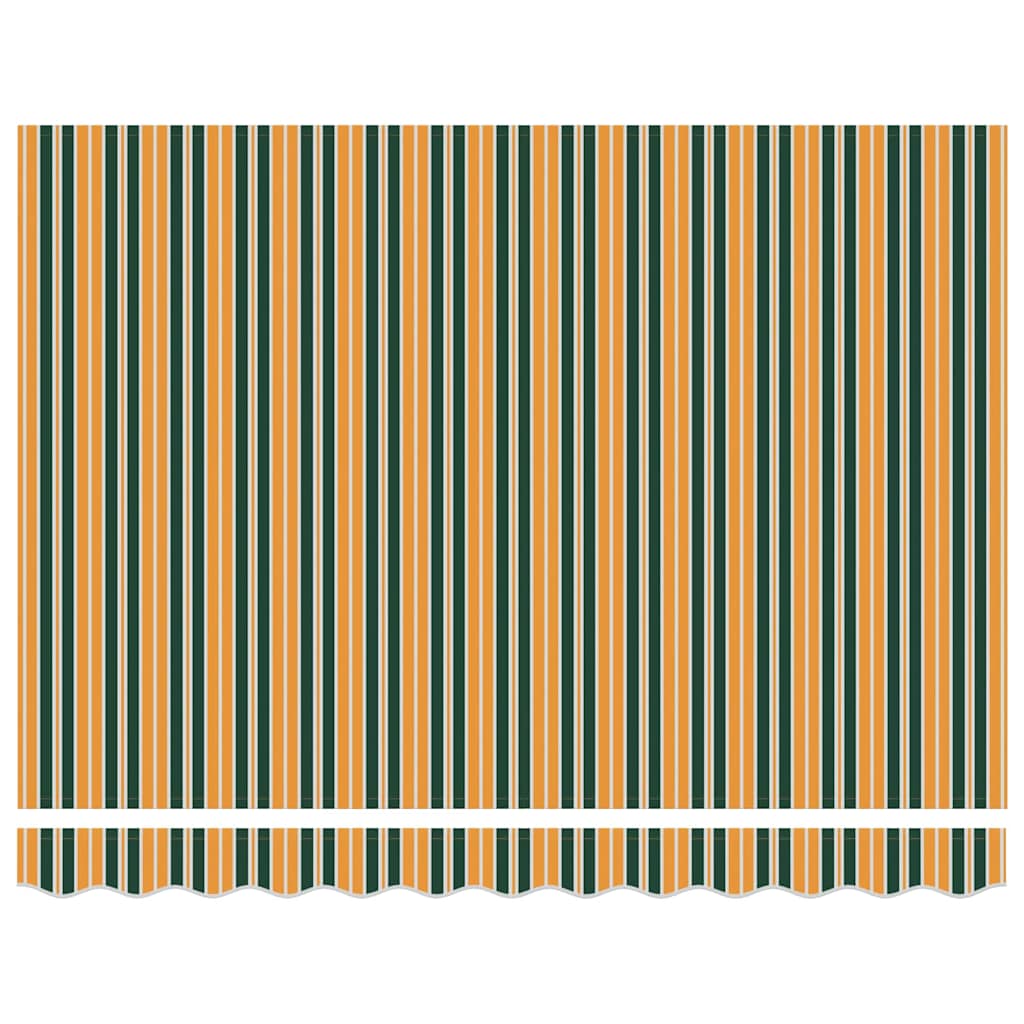 Markisenersatzstoff Grün und Gelb 280 x 245 cm Polyester