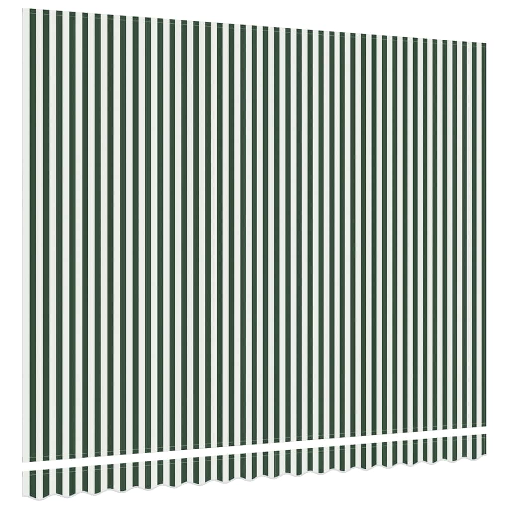 Markisenersatzstoff Grün und Weiß 380 x 295 cm Polyester