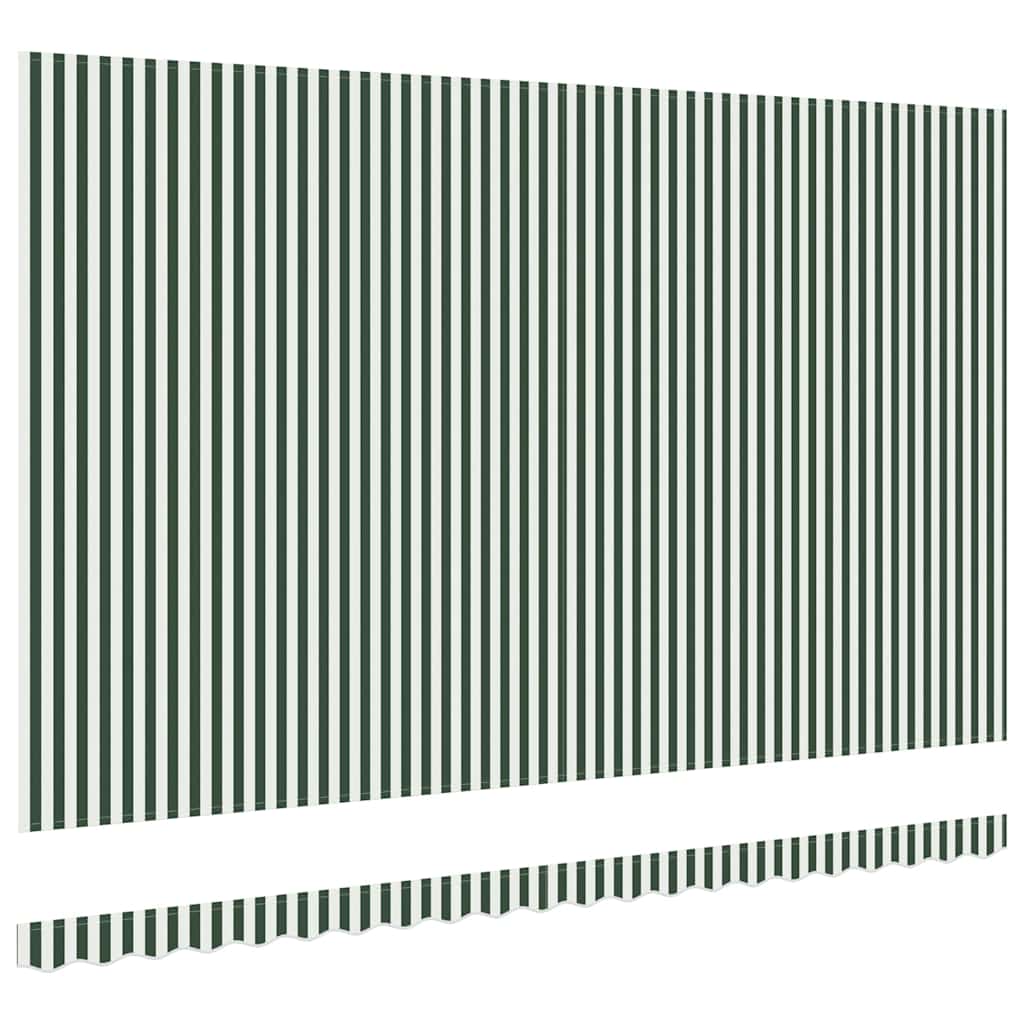 Markisenersatzstoff Grün und Weiß 480 x 295 cm Polyester