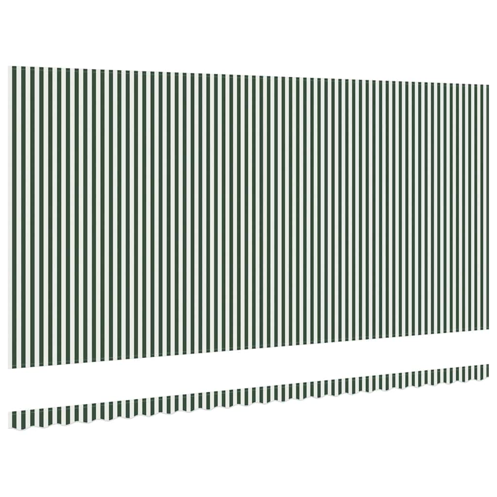 Markisenersatzstoff Grün und Weiß 580 x 345 cm Polyester