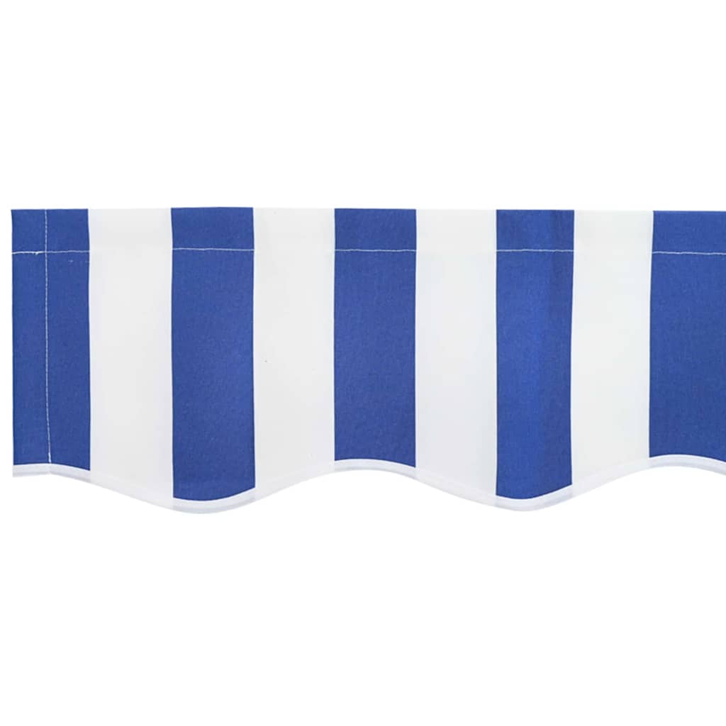 Markisenschürzen-Ersatz Blau und Weiß 230 x 20 cm Polyester