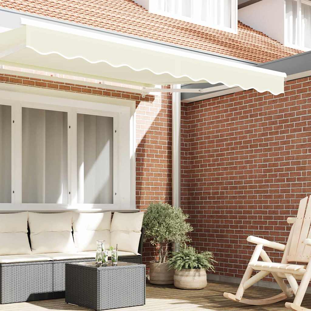 Markisenschürzen-Ersatz Creme Streifen 230 x 20 cm Polyester