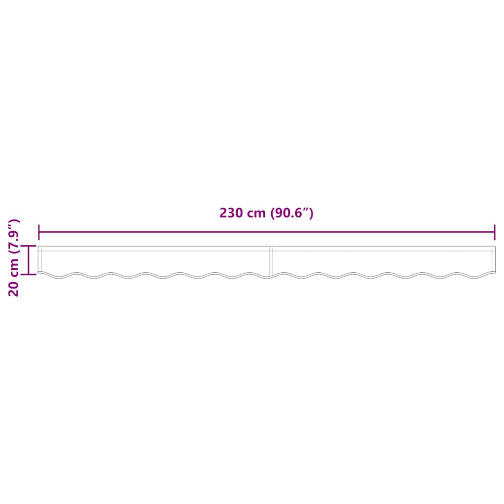 Markisenschürzen-Ersatz Creme Streifen 230 x 20 cm Polyester