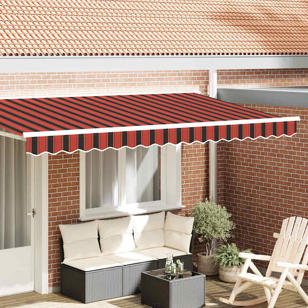 Markisenschürzen-Ersatz Orange und Schwarz 380 x 20 cm