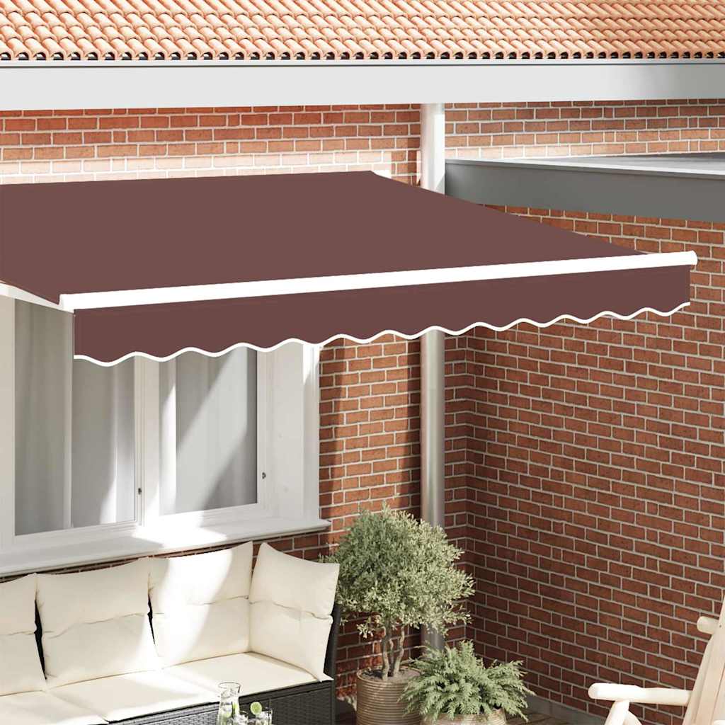 Markisenschürzen-Ersatz Braun gestreift 230 x 20 cm Polyester