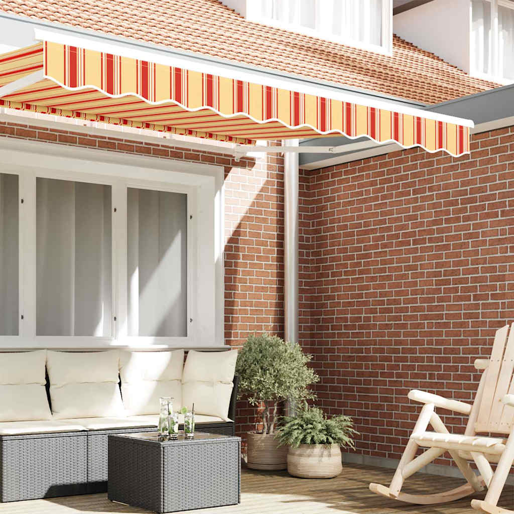 Markisenschürzen-Ersatz Gelb und Orange 230 x 20 cm Polyester