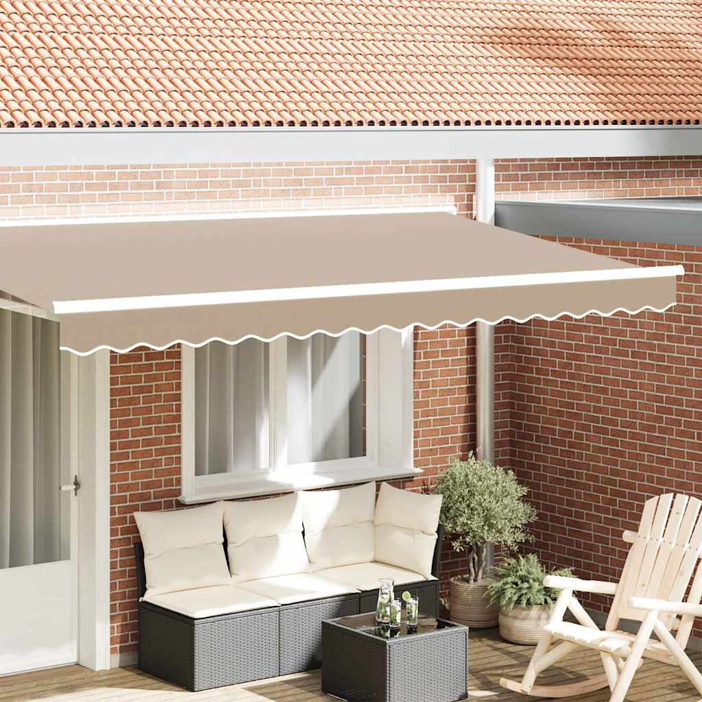 Markisenschürzen-Ersatz Beige 380 x 20 cm Polyester