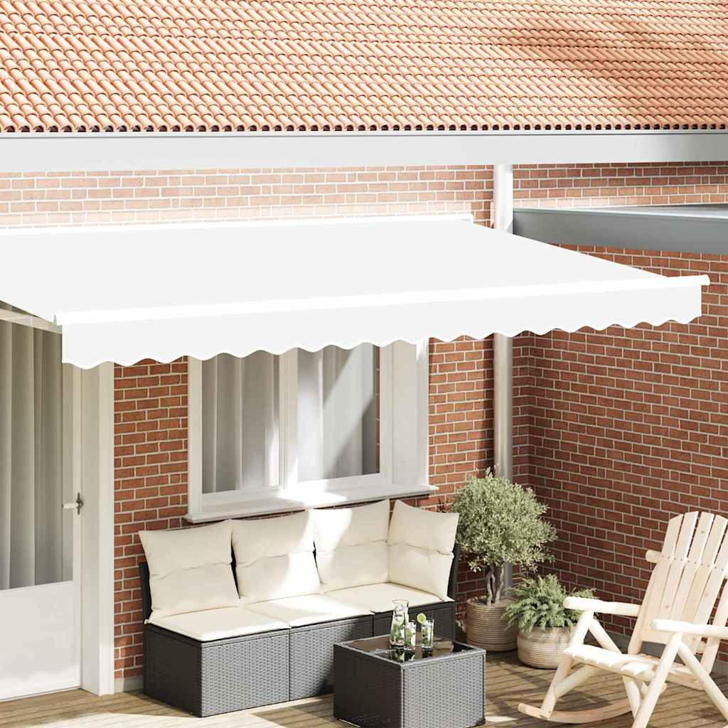 Markisenschürzen-Ersatz Weiß 380 x 20 cm Polyester
