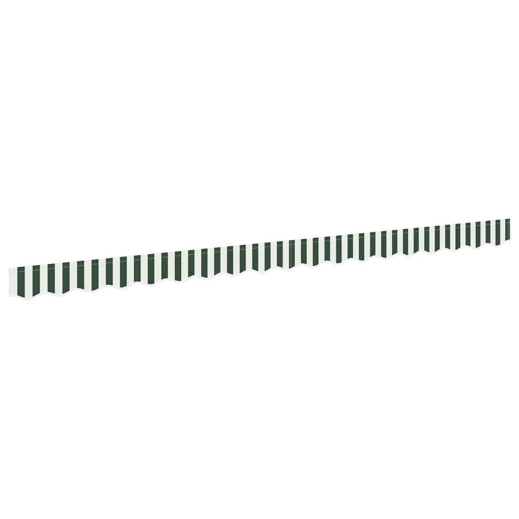 Markisenschürzen-Ersatz Grün und Weiß 380 x 20 cm Polyester