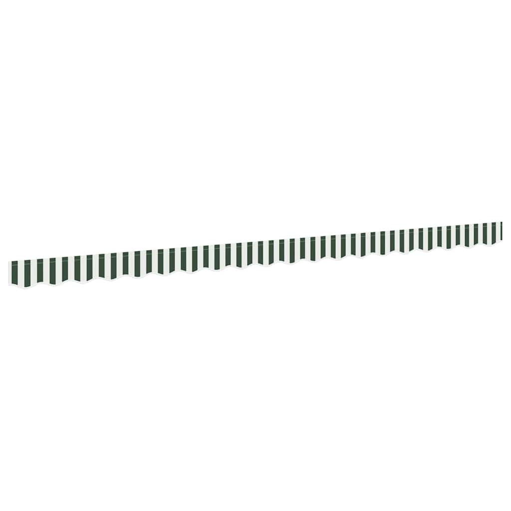 Markisenschürzen-Ersatz Grün und Weiß 430 x 20 cm Polyester