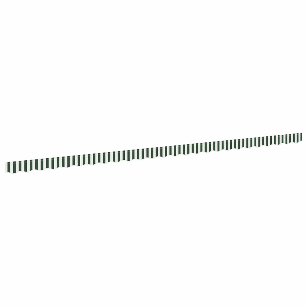 Markisenschürzen-Ersatz Grün und Weiß 580 x 20 cm Polyester