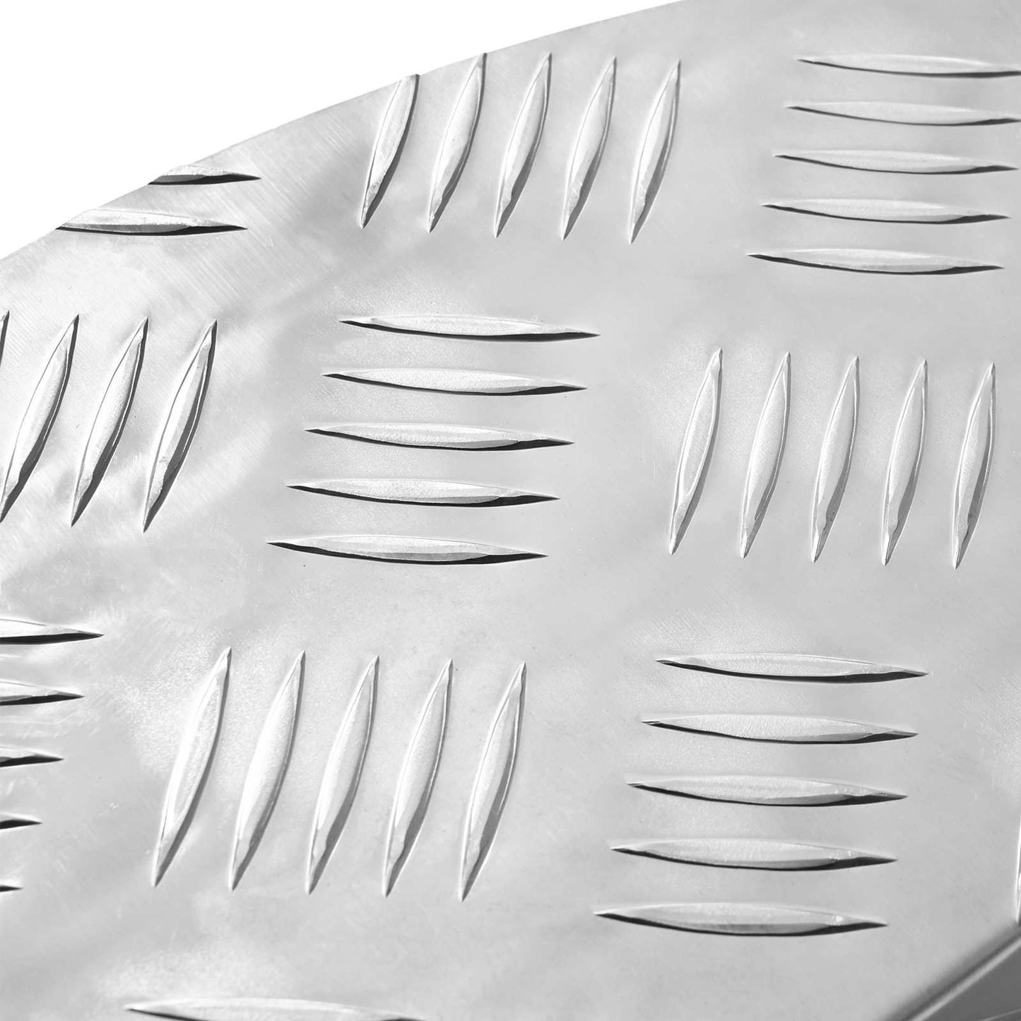 Treppe Tritt 5 stk. 60 x 18 x 2,5 cm Silber Aluminium Halbmond