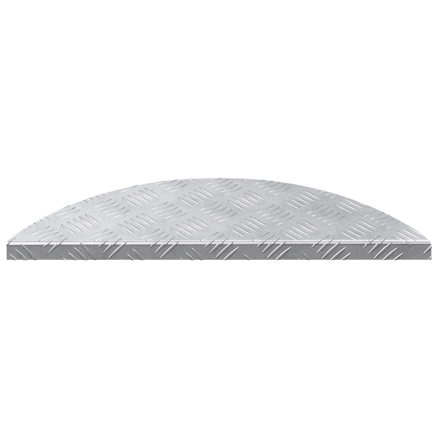 Treppe Tritt 5 stk. 60 x 18 x 2,5 cm Silber Aluminium Halbmond