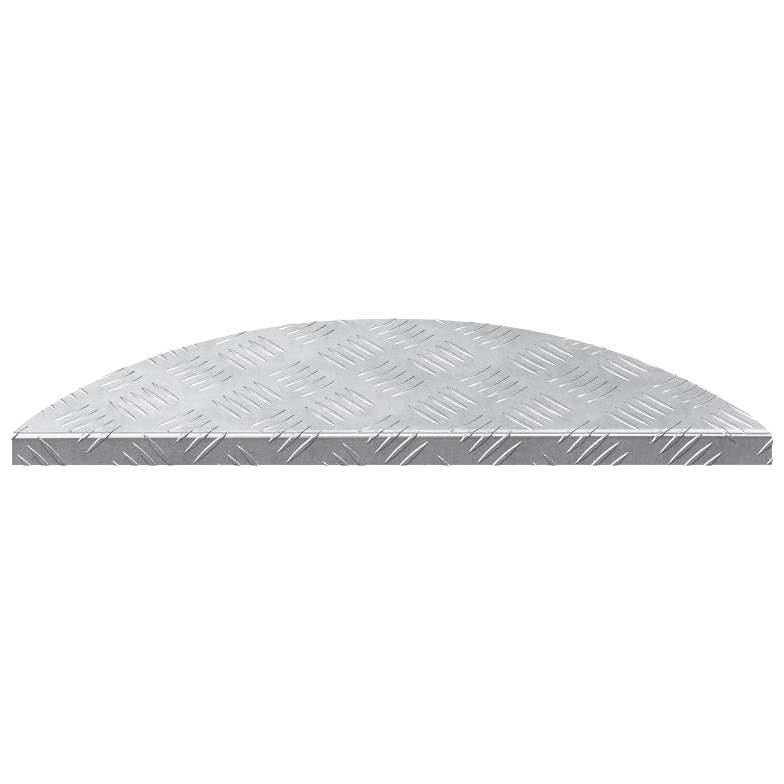 Treppe Tritt 5 stk. 60 x 18 x 2,5 cm Silber Aluminium Halbmond