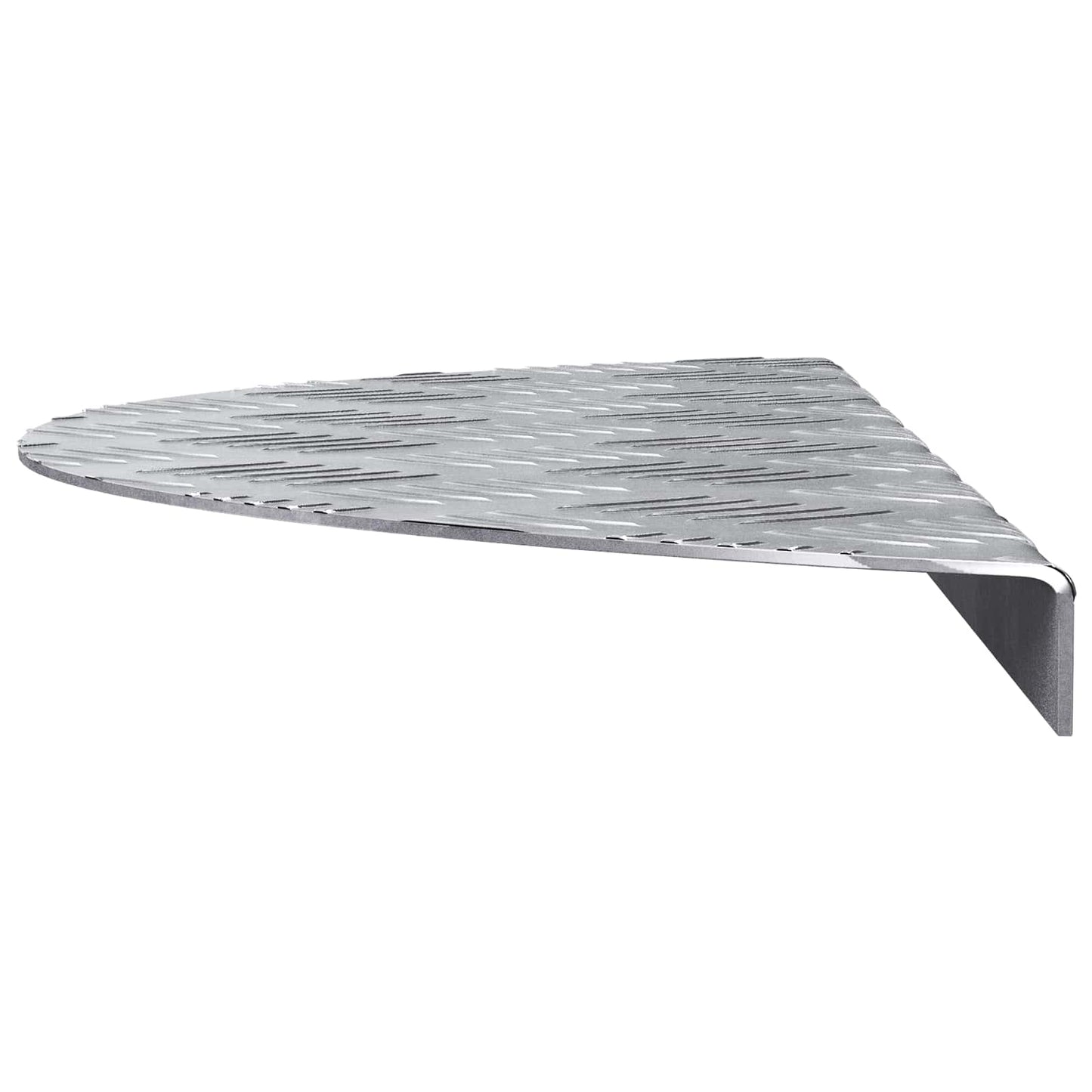 Treppe Tritt 5 stk. 60 x 18 x 2,5 cm Silber Aluminium Halbmond