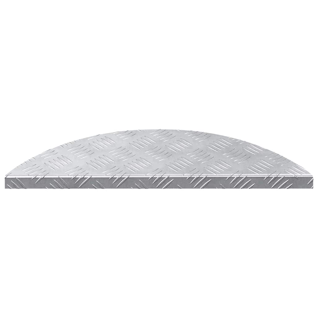 Treppe Tritt 15 stk. 60 x 18 x 2,5 cm Silber Aluminium Halbmond