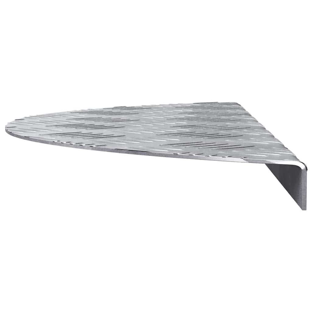 Treppe Tritt 15 stk. 60 x 18 x 2,5 cm Silber Aluminium Halbmond