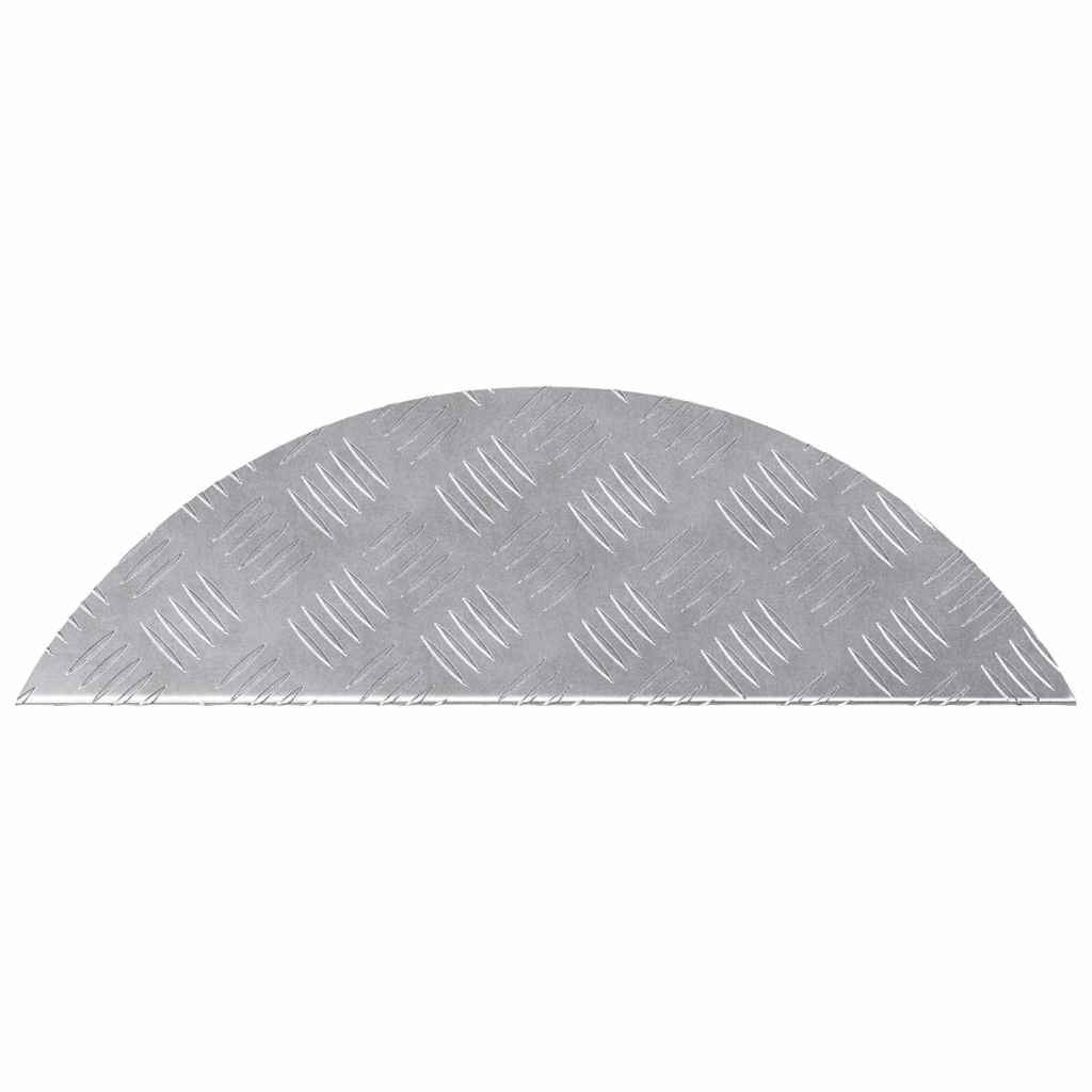 Treppe Tritt 15 stk. 60 x 18 x 2,5 cm Silber Aluminium Halbmond