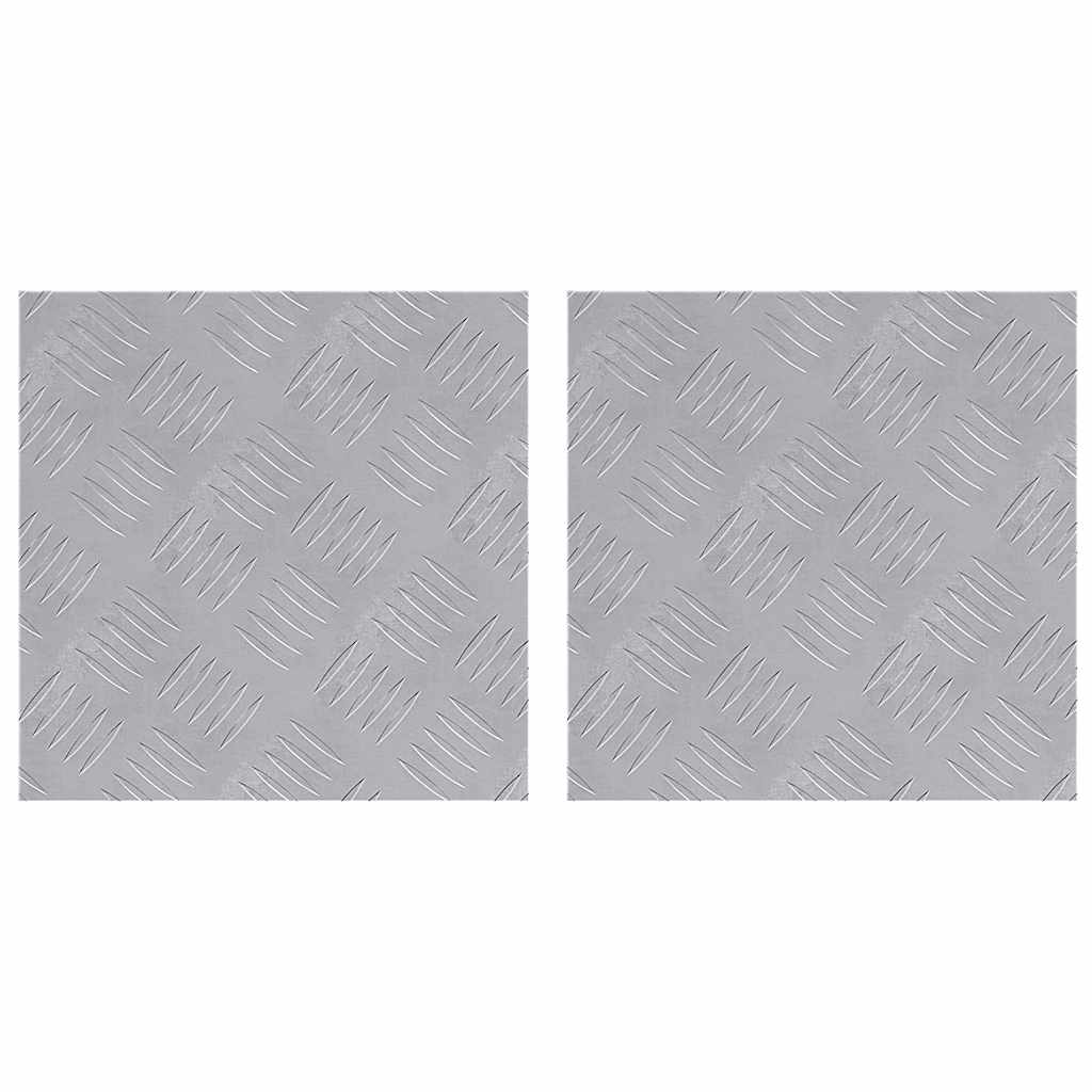Treppe Tritt 2 stk. 30 x 30 cm Silber Aluminium Quadratisch