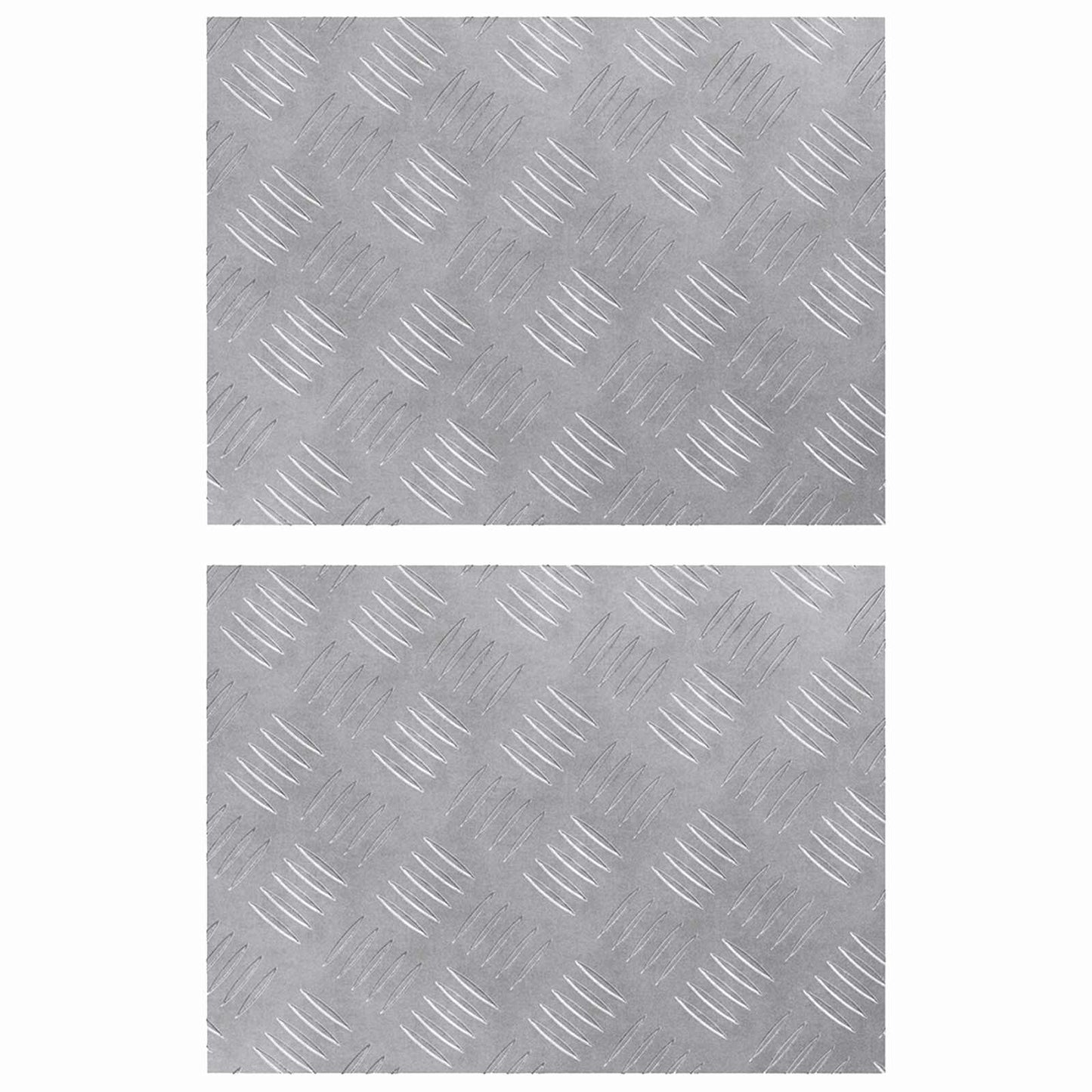 Treppe Tritt 2 stk. 40 x 30 cm Silber Aluminium Rechtwinklig