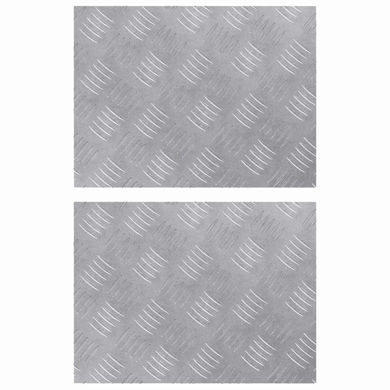 Treppe Tritt 2 stk. 40 x 30 cm Silber Aluminium Rechtwinklig