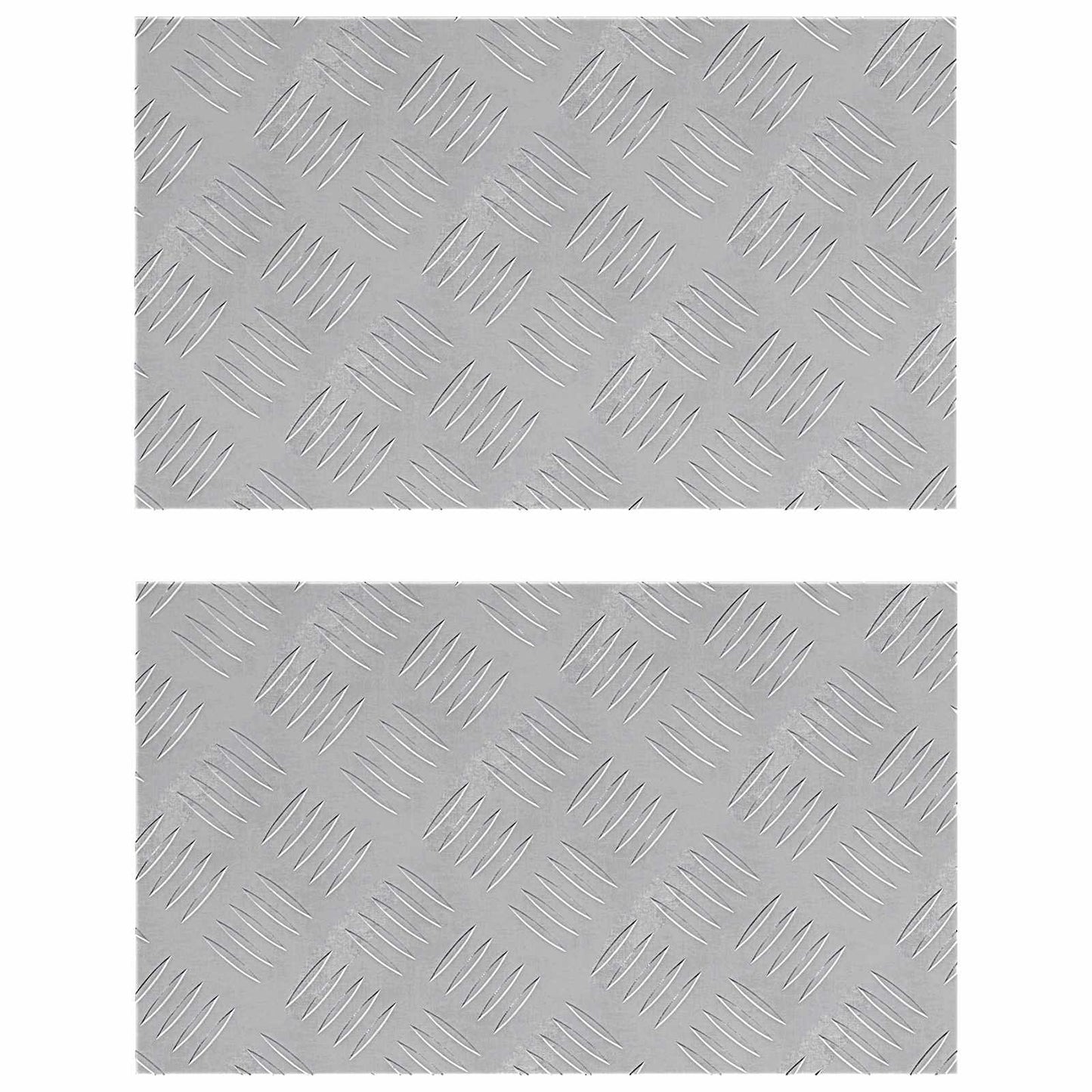 Treppe Tritt 2 stk. 50 x 30 cm Silber Aluminium Rechtwinklig