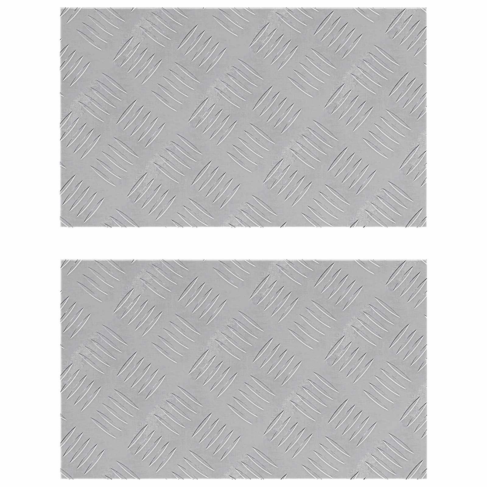 Treppe Tritt 2 stk. 50 x 30 cm Silber Aluminium Rechtwinklig