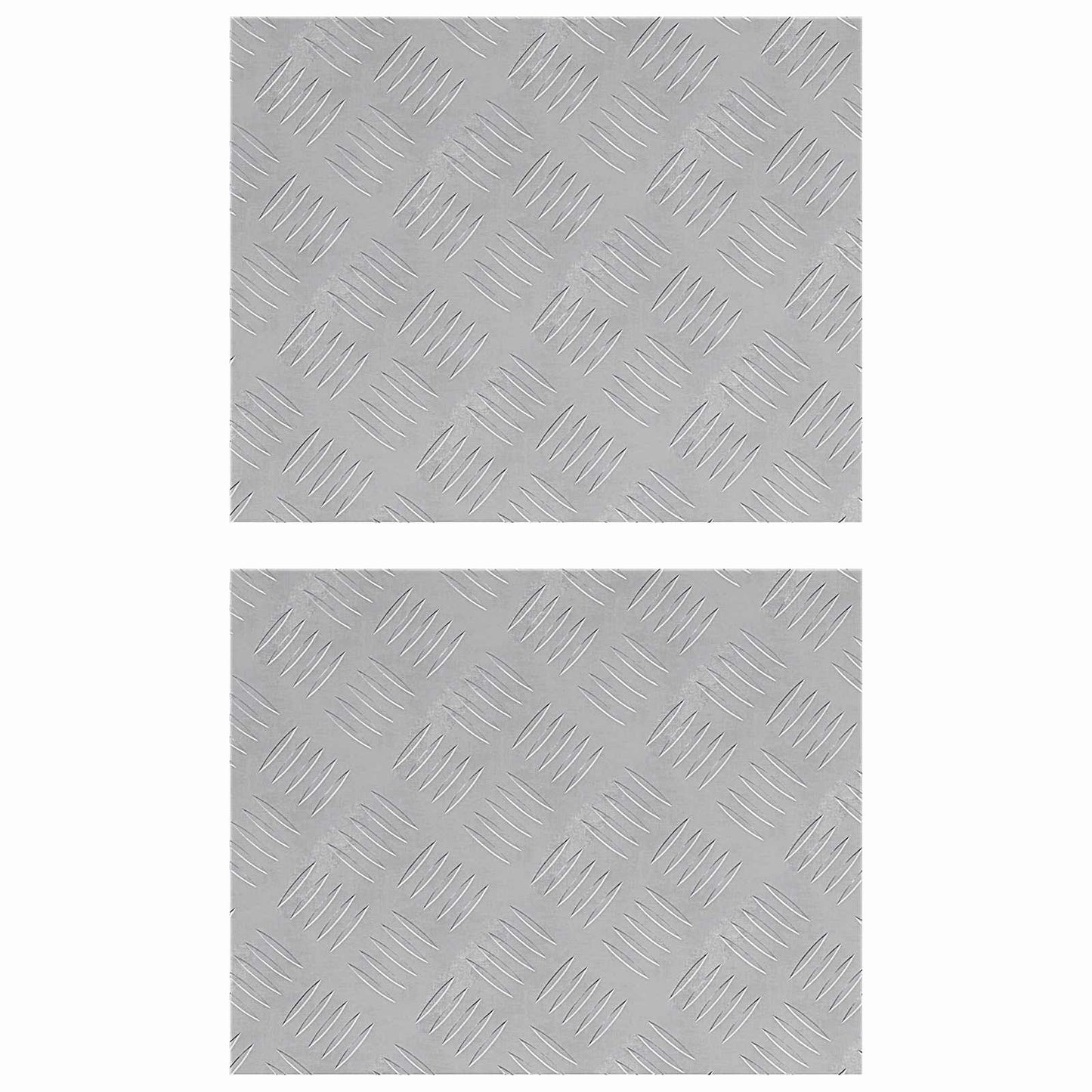 Treppe Tritt 2 stk. 50 x 40 cm Silber Aluminium Rechtwinklig