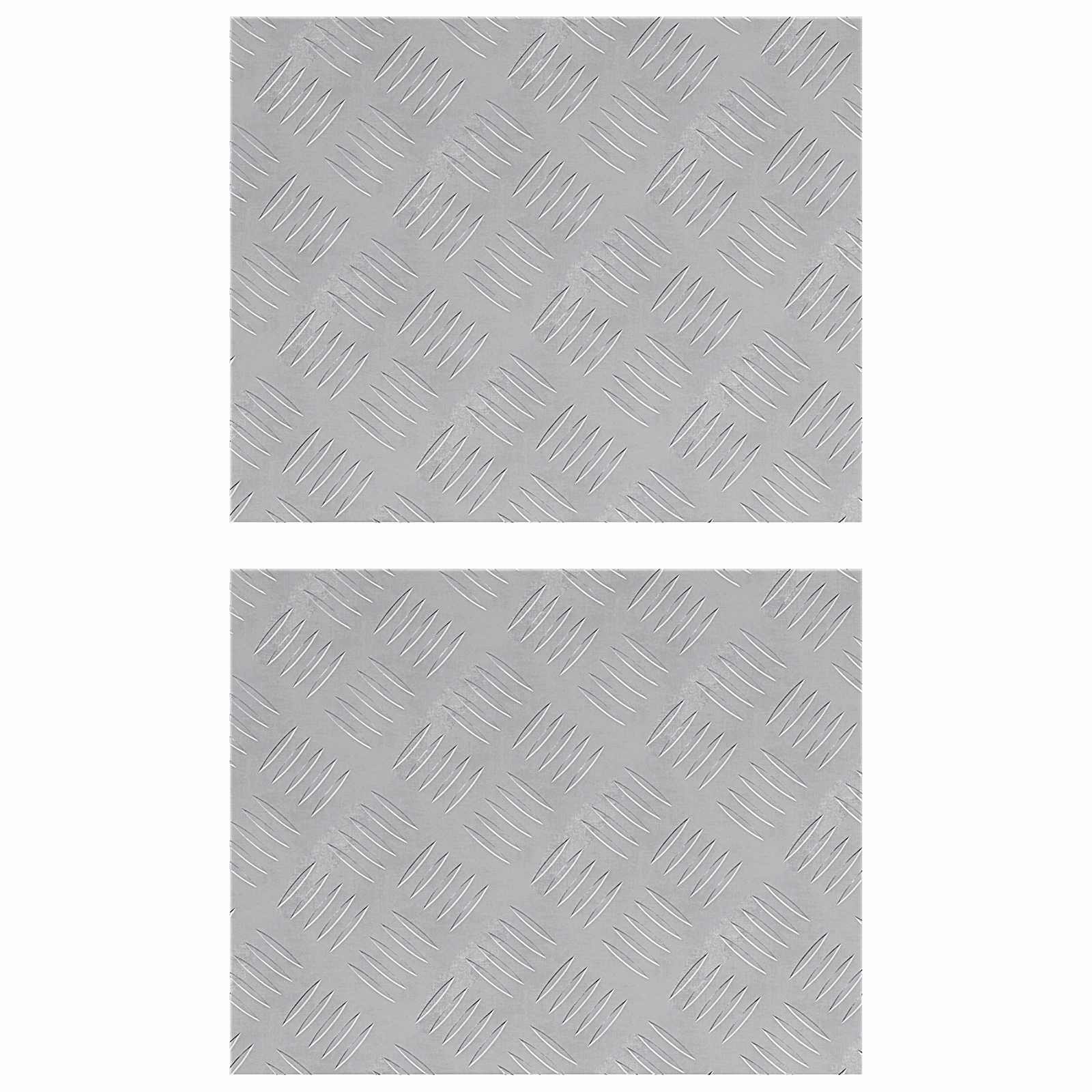 Treppe Tritt 2 stk. 50 x 40 cm Silber Aluminium Rechtwinklig