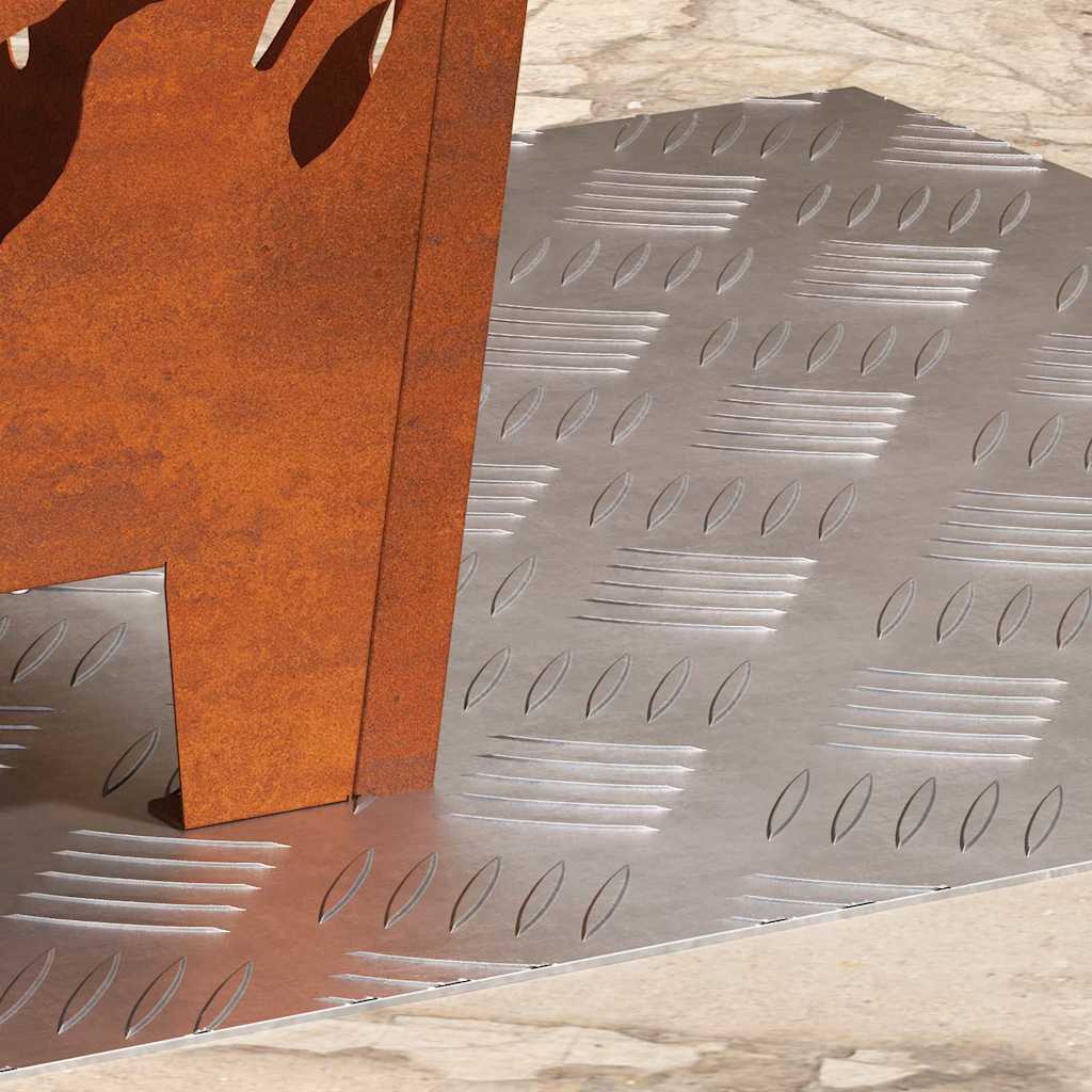 Treppe Tritt 2 stk. 50 x 50 cm Silber Aluminium Quadratisch