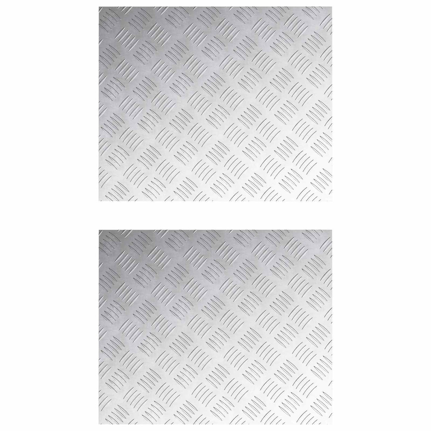 Treppe Tritt 2 stk. 60 x 50 cm Silber Aluminium Rechtwinklig