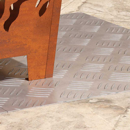 Stufenmatten 2 stk. 60 x 50 cm Silber Aluminium Rechtwinklig