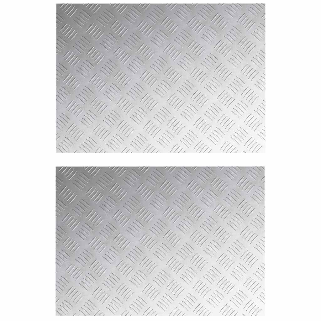 Treppe Tritt 2 stk. 70 x 50 cm Silber Aluminium Rechtwinklig