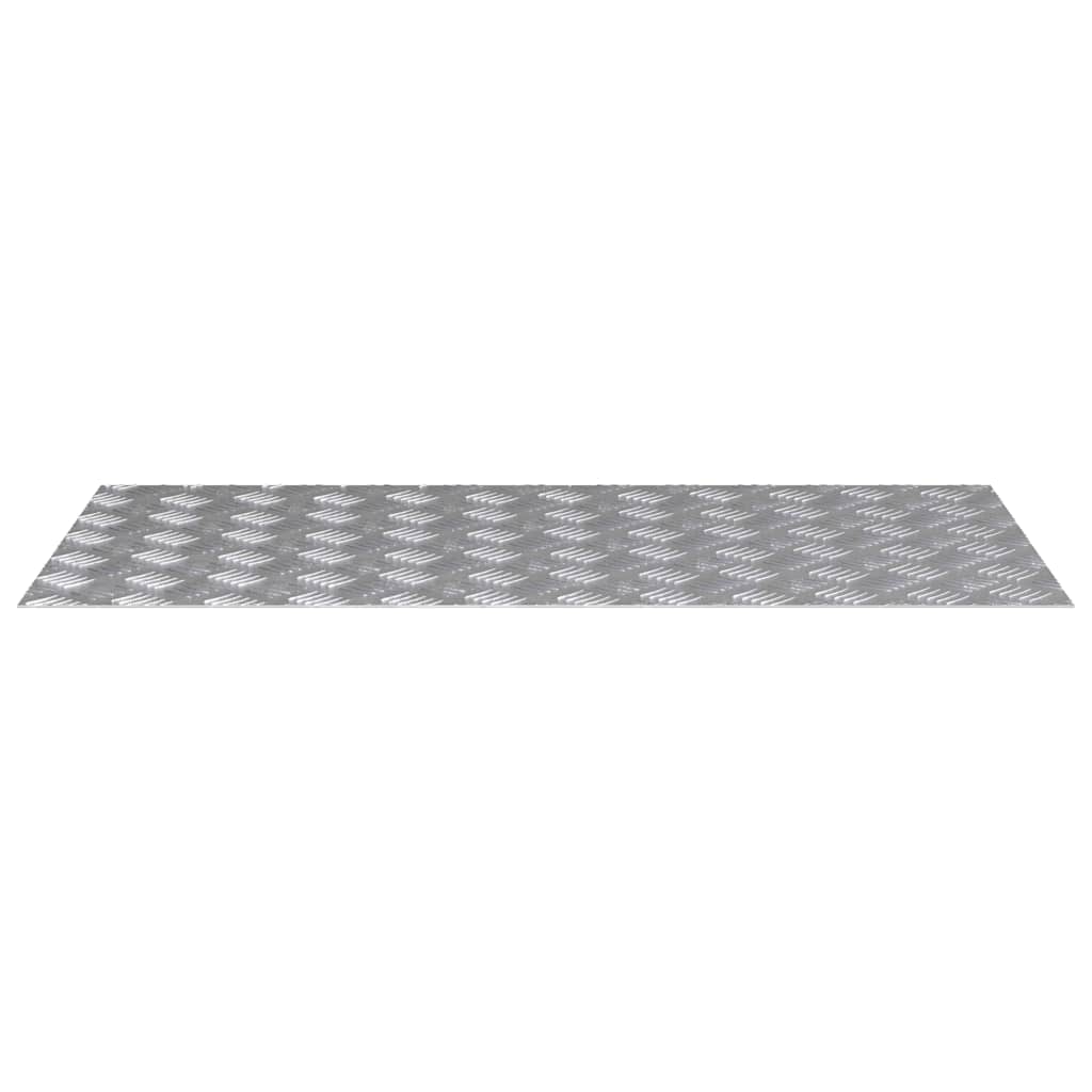 Treppe Tritt 2 stk. 100 x 50 cm Silber Aluminium Rechtwinklig