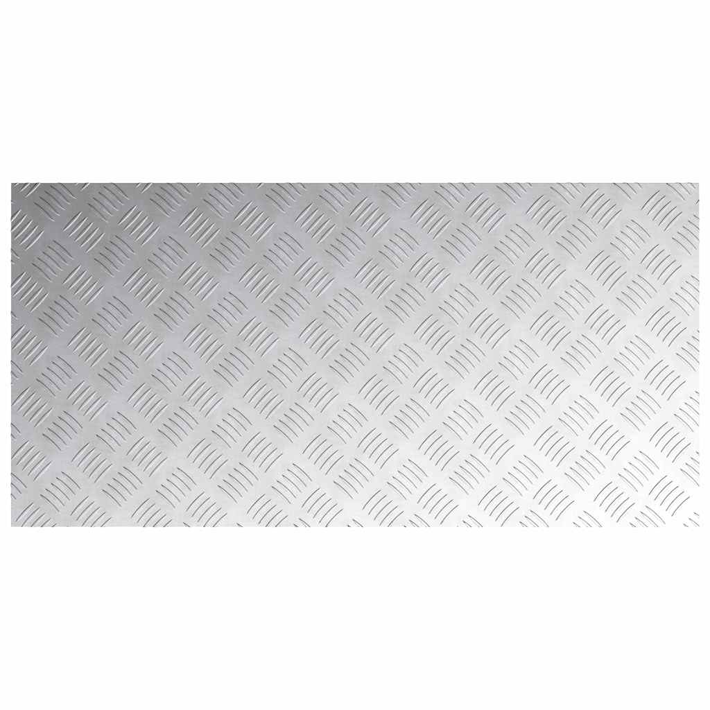 Treppe Tritt 2 stk. 100 x 50 cm Silber Aluminium Rechtwinklig