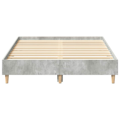 Bettrahmen Beton Grau 193 x 123 x 25 cm Holzwerkstoff