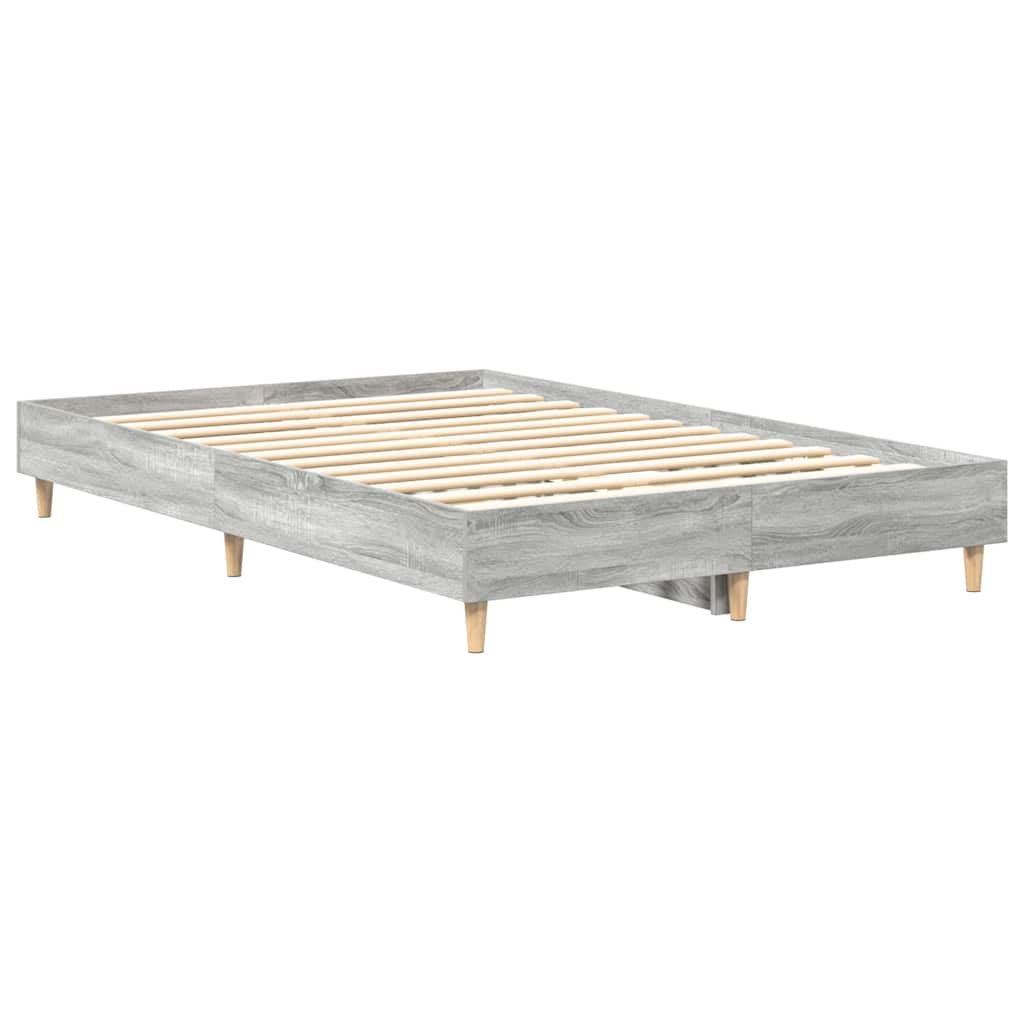 Bettgestell Grau Sonoma 120 x 190 cm Holzwerkstoff