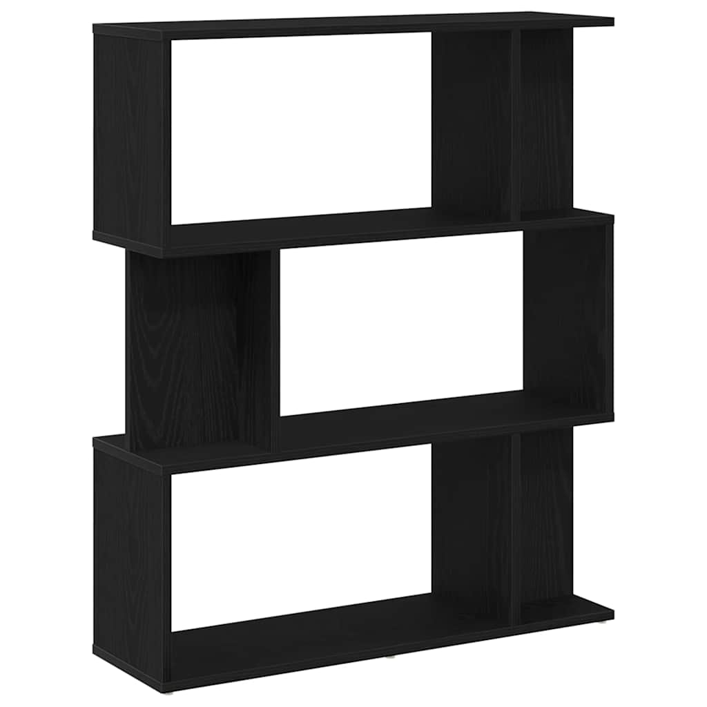 Bibliothèque aspect chêne noir 80 x 24 x 96 cm Matériau bois