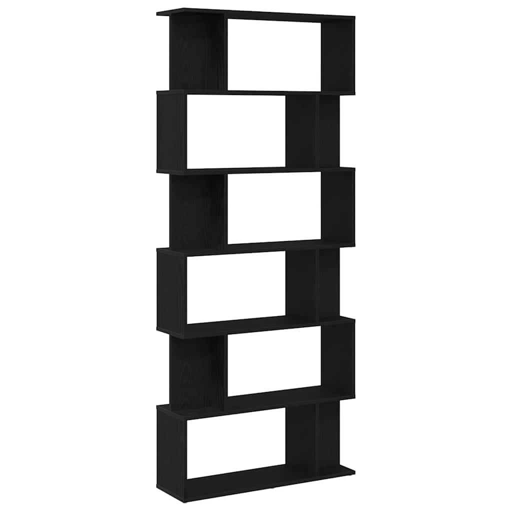 Bibliothèque aspect chêne noir 80 x 24 x 190,5 cm Matériau bois