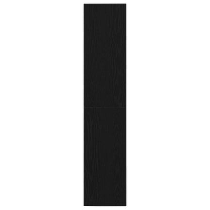 Bücherregal Wandhalterung Schwarz Eichen-Optik 143 x 30 x 36 cm