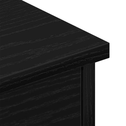 Wandschrank Wandhalterung Schwarz Eichen-Optik Holzwerkstoff