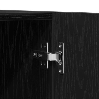 Kleiderschrank Schwarz Eichen-Optik 90 x 52 x 200 cm