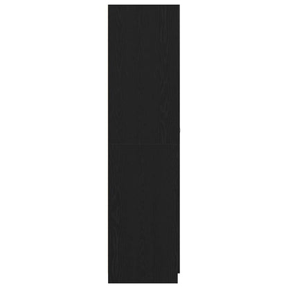 Kleiderschrank Schwarz Eichen-Optik 90 x 52 x 200 cm