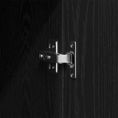Kleiderschrank Schwarz Eichen-Optik 80 x 52 x 180 cm
