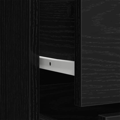 Kleiderschrank Schwarz Eichen-Optik 80 x 52 x 180 cm