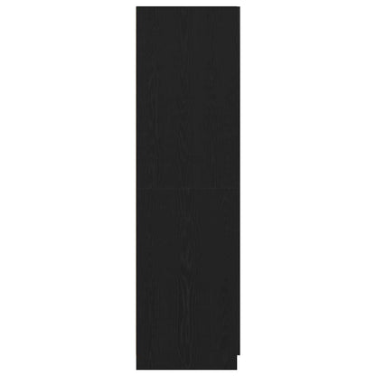 Kleiderschrank Schwarz Eichen-Optik 80 x 52 x 180 cm