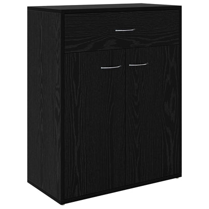 Sideboard Schwarz Eichen-Optik 60 x 30 x 75 cm Holzwerkstoff