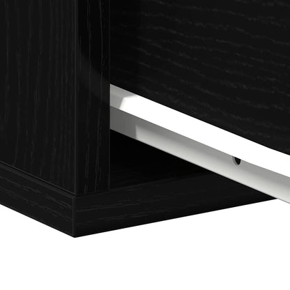 Nachttisch 2 Stk. Schwarz Eichen-Optik 40 x 30 x 30 cm